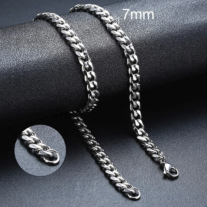 Vnox Cuban Chain Necklace for Men (Gold) 50cm 20inch