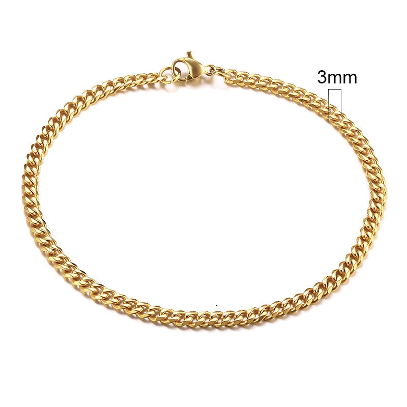 Vnox 3-11mm Chunky Miami Curb Chain Bracelet