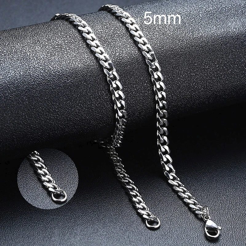 Vnox Cuban Chain Necklace for Men (Gold) 50cm 20inch