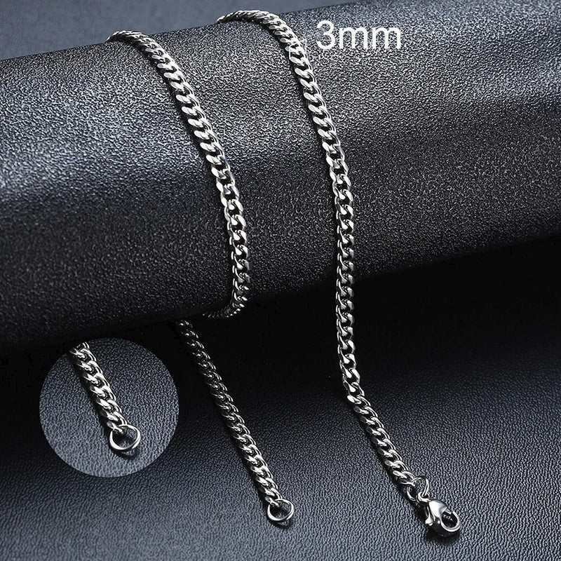 Vnox Cuban Chain Necklace for Men (Gold) 50cm 20inch