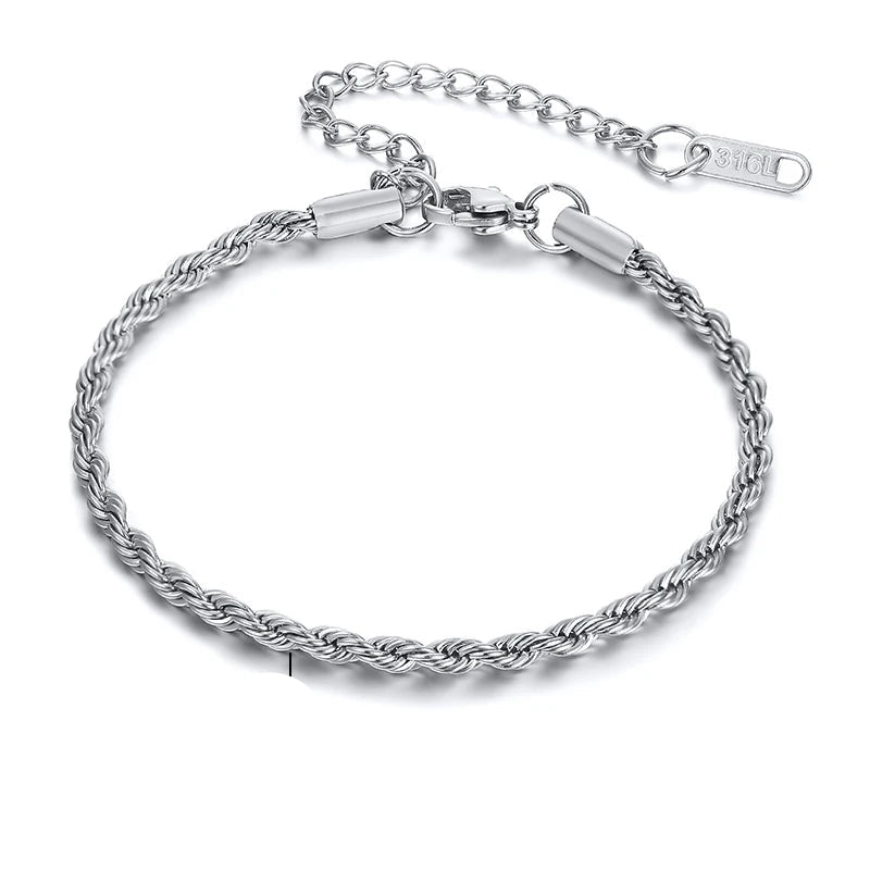 Vnox Rope Chain Bracelet