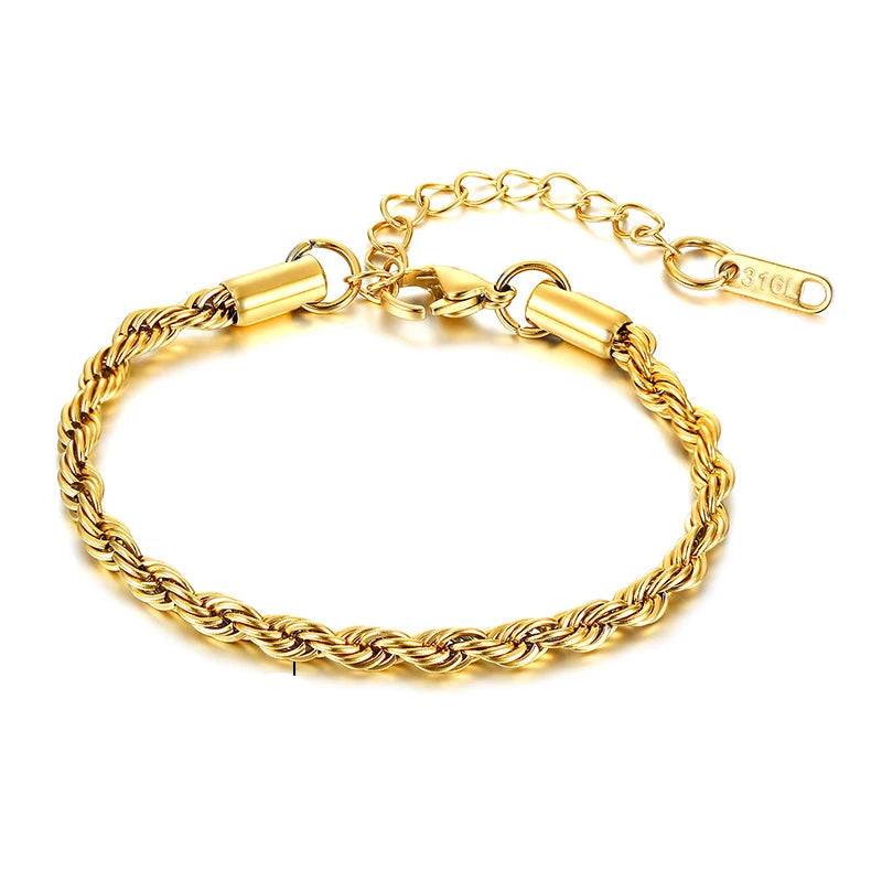 Vnox Rope Chain Bracelet