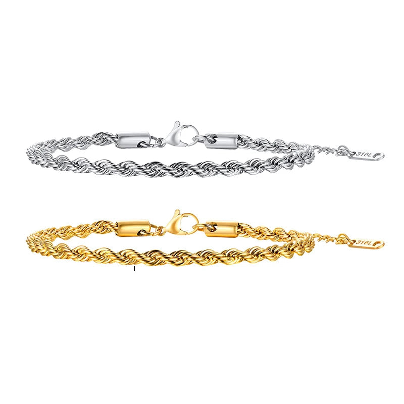 Vnox Rope Chain Bracelet