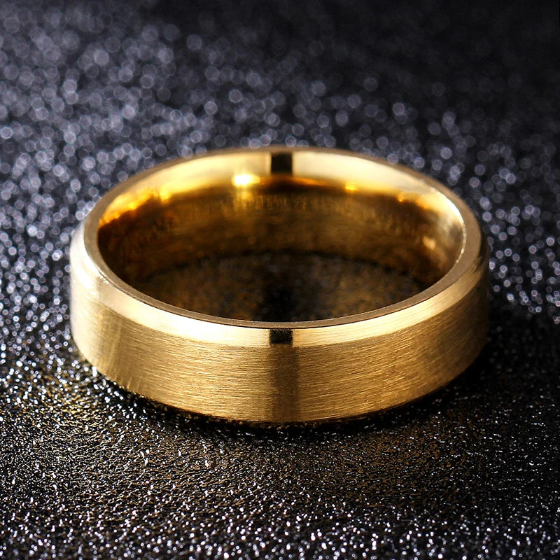 Stainless Steel Gold Ring