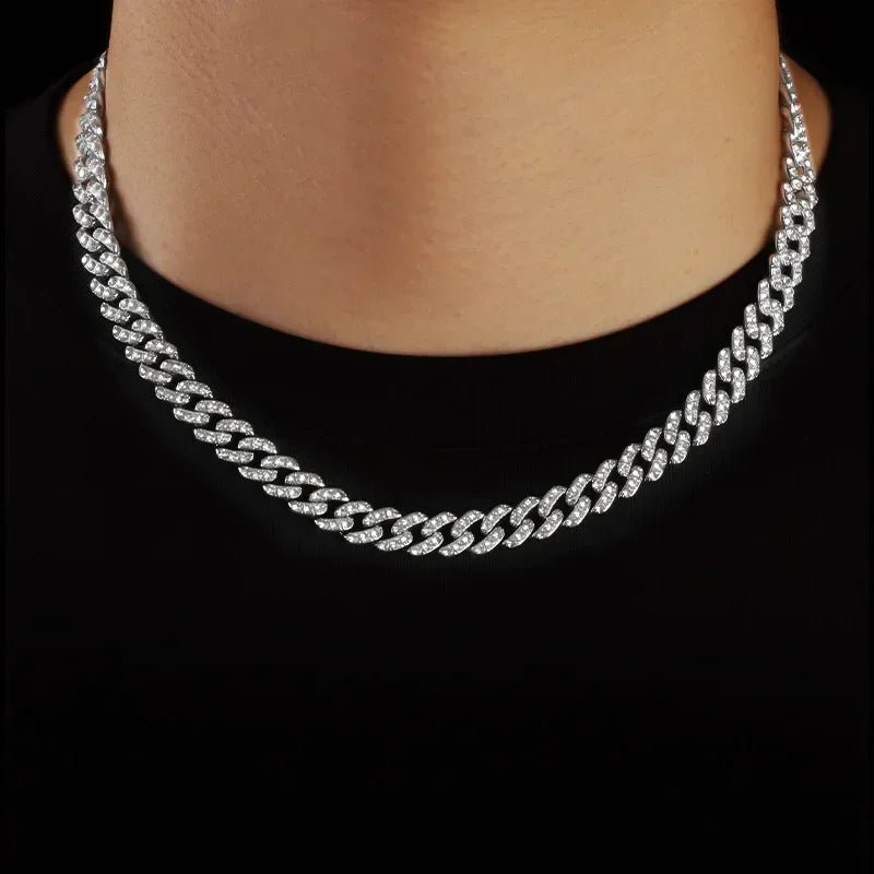 Hip Hop Shiny 15MM Cuban Link Chain Necklace