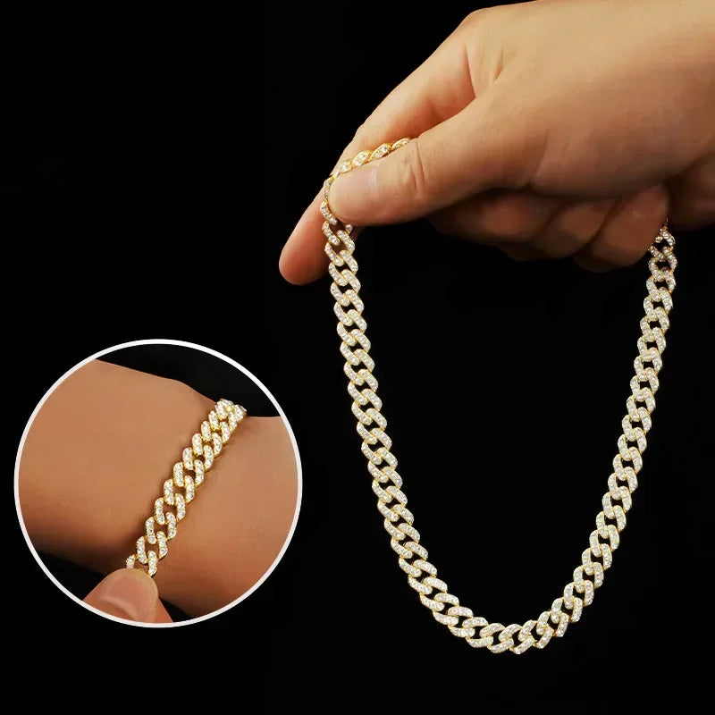 Hip Hop Shiny 15MM Cuban Link Chain Necklace