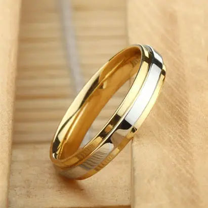 Stainless Steel Gold Ring