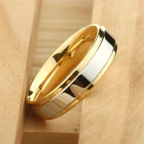 Stainless Steel Gold Ring