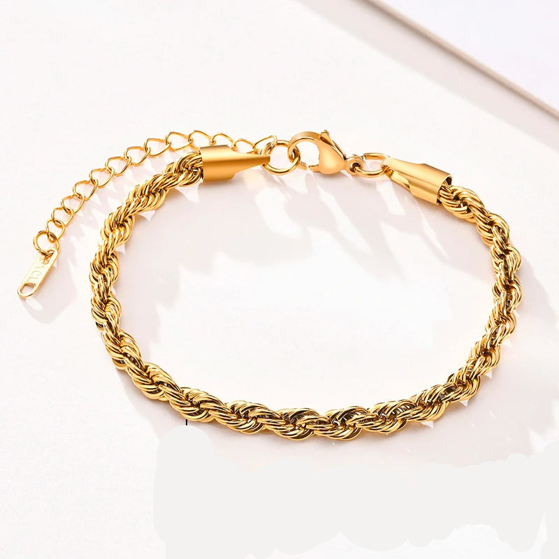 Vnox Rope Chain Bracelet