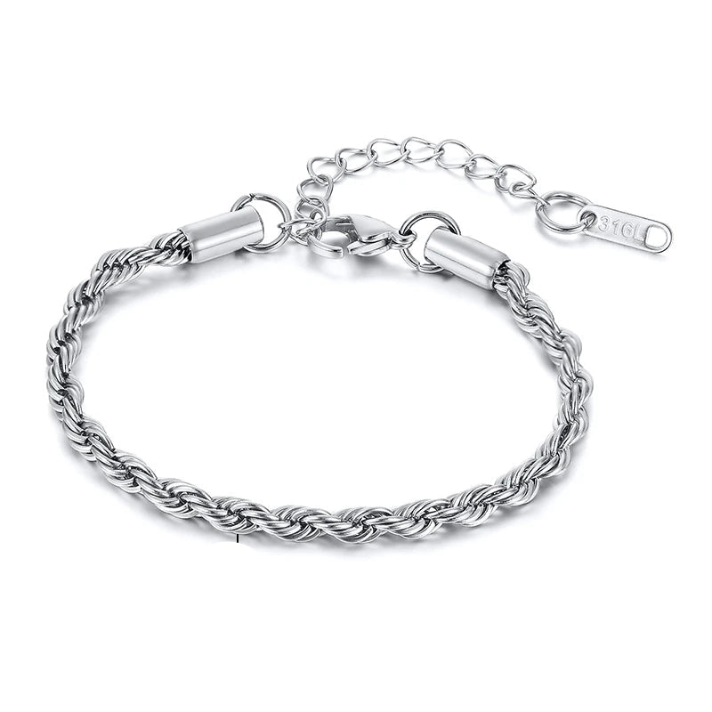 Vnox Rope Chain Bracelet