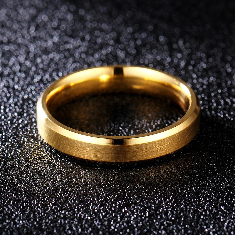 Stainless Steel Gold Ring