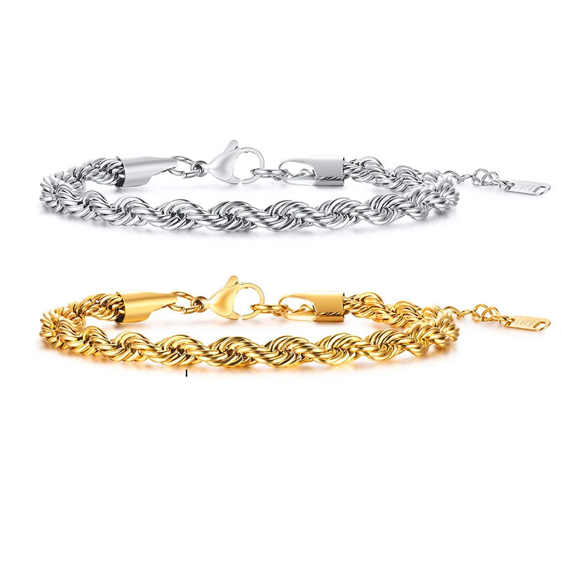 Vnox Rope Chain Bracelet