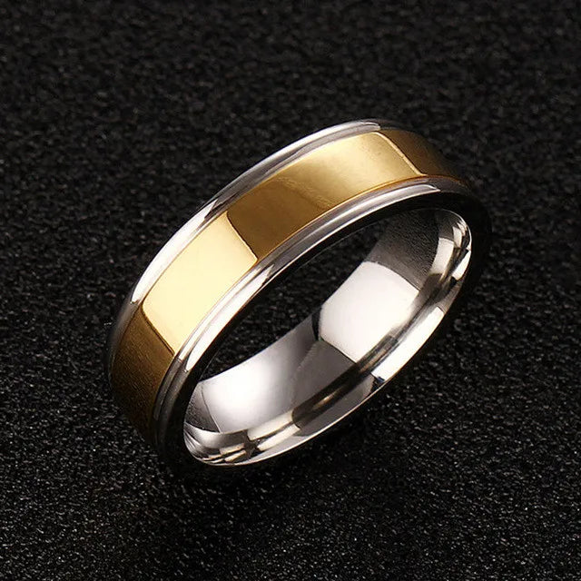 Stainless Steel Gold Ring