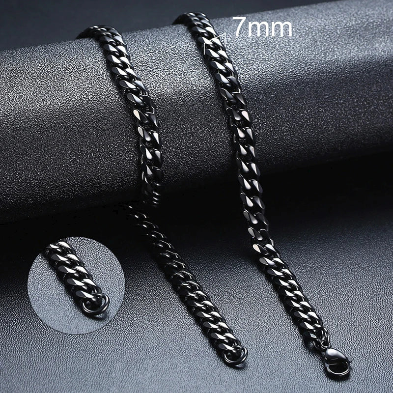 Vnox Cuban Chain Necklace for Men (Gold) 50cm 20inch