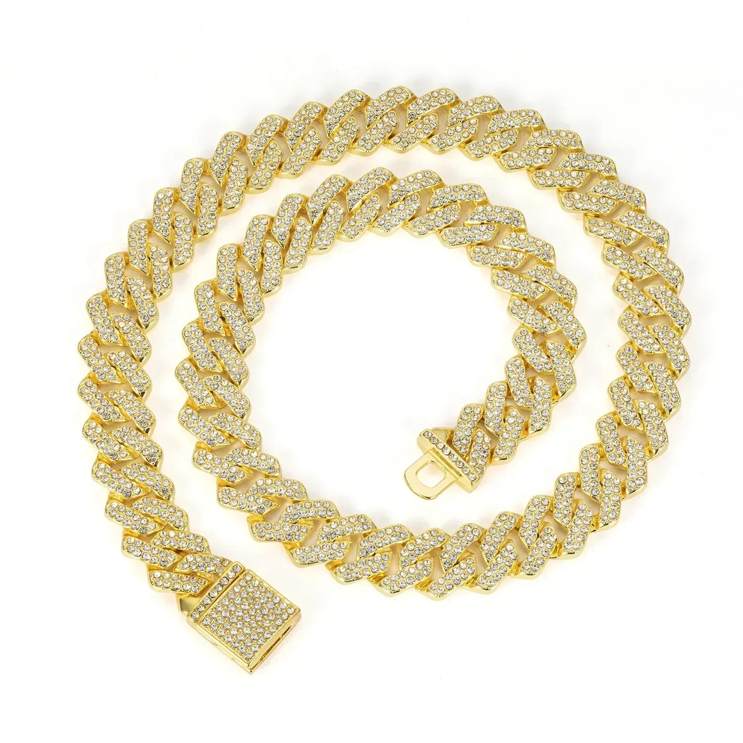 Hip Hop Shiny 15MM Cuban Link Chain Necklace