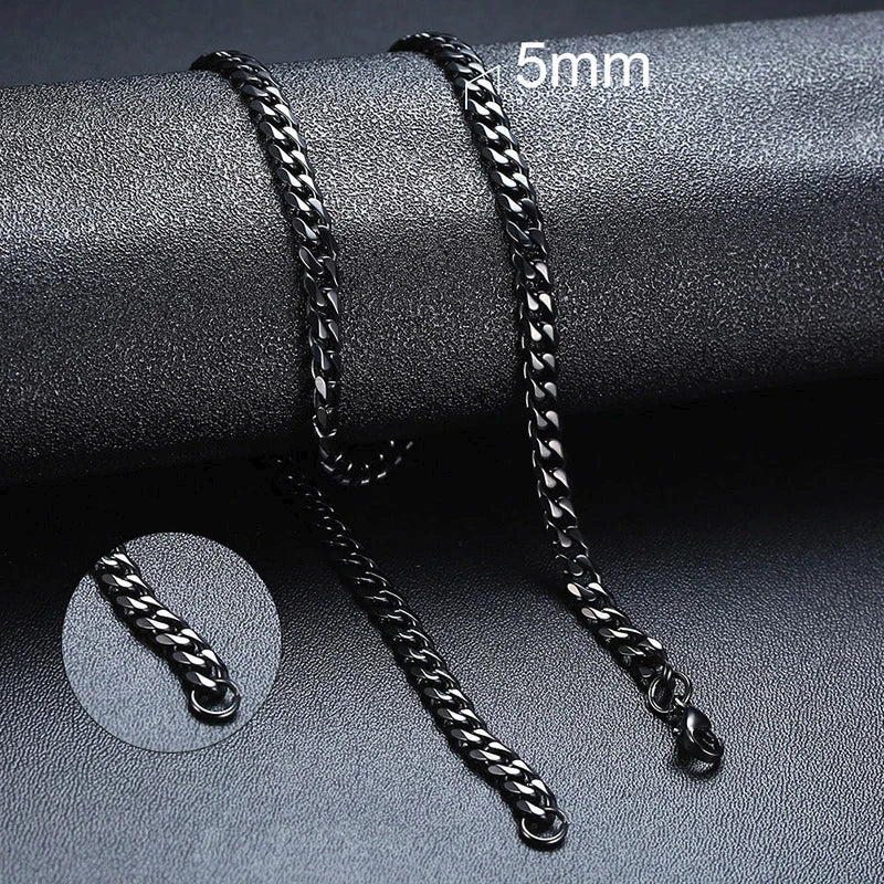 Vnox Cuban Chain Necklace for Men (Gold) 50cm 20inch