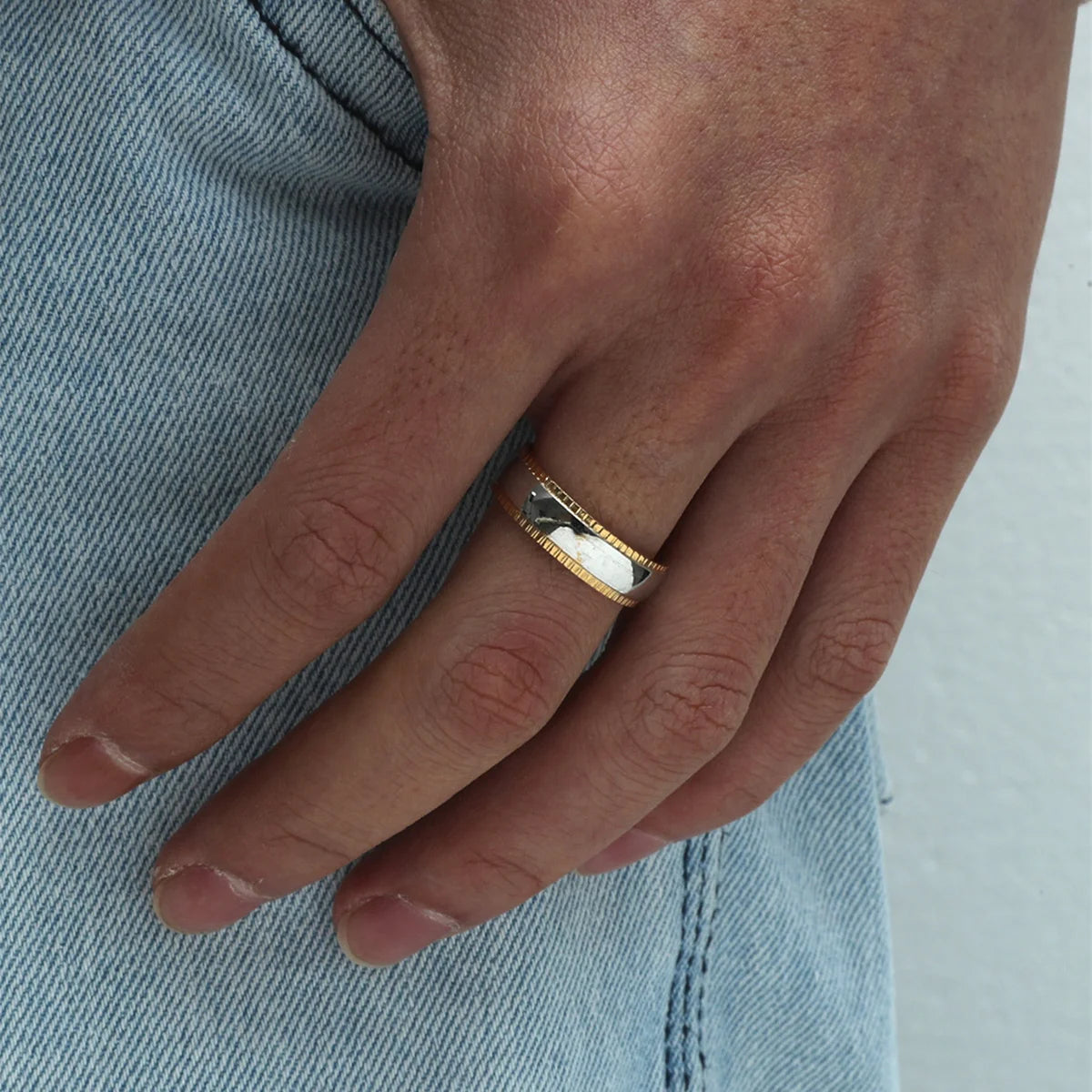 Stainless Steel Gold Ring