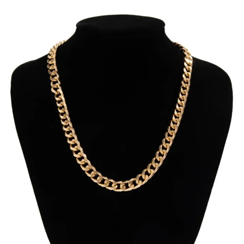 Simple Stainless Steel Cuban Chain Necklace (5mm, 50cm)