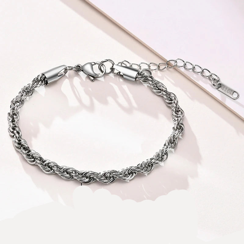 Vnox Rope Chain Bracelet