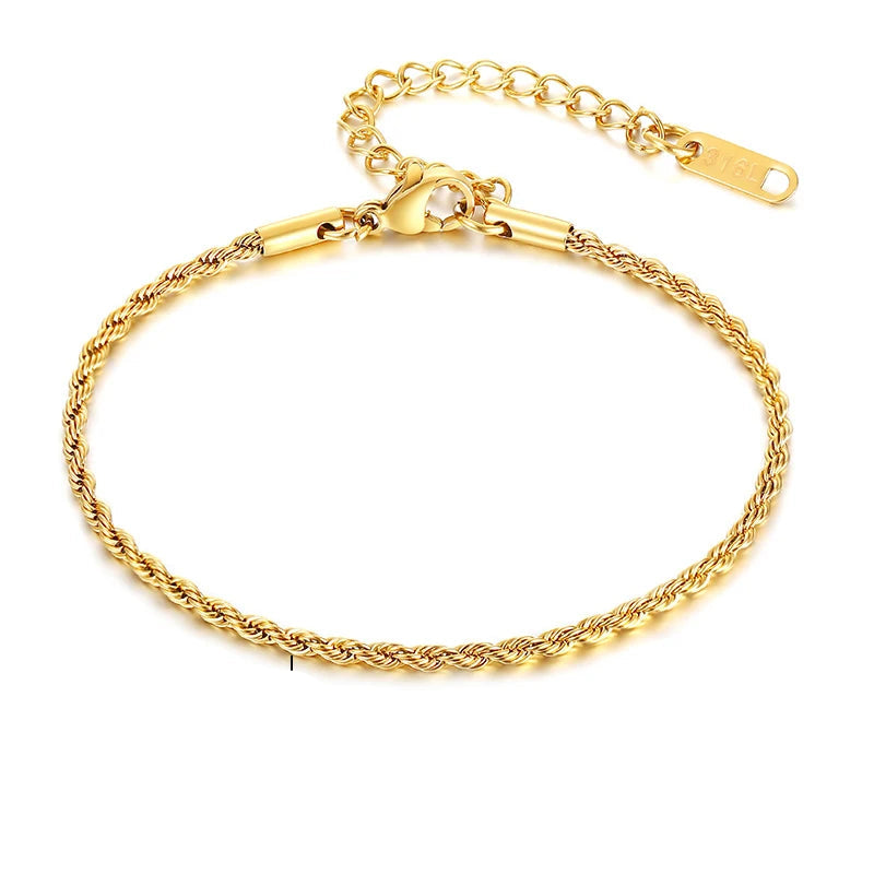 Vnox Rope Chain Bracelet