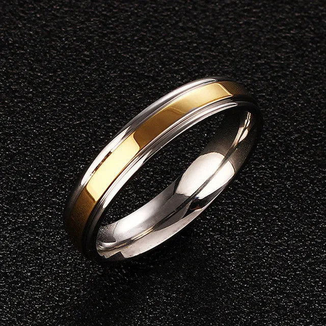 Stainless Steel Gold Ring